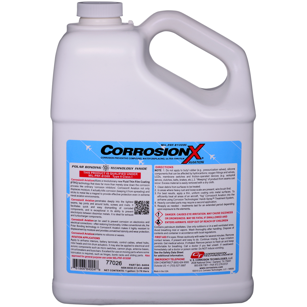 CorrosionX® Aviation - Premium-Multifunktionsöl im Kanister 3,785 Liter (1 Gallon)